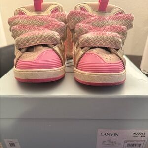 Lanvin Kids Sneakers in Pink and Gold